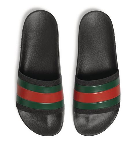 gucci pursuit slides black|size 14 Gucci slides.